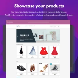 Showcase product collections in carousel slider layout