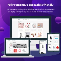 PrestaShop product image slideshow module is fully responsive and mobile friendly
