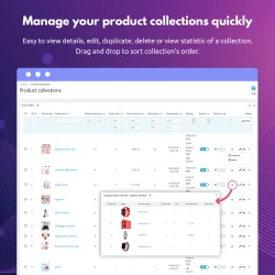 Manage product collections quickly