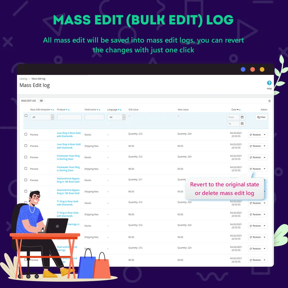 Introduce PestaShop mass edit module