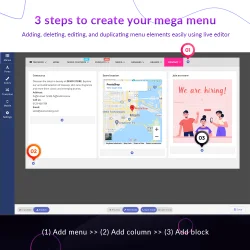 3 steps to create mega menu