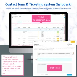 Contact form and ticket system