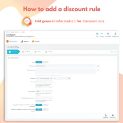 How to add a discount rule: step 1