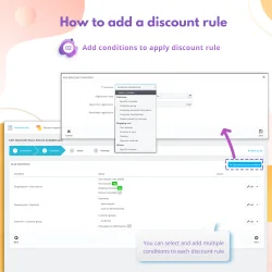 Step 2: Add conditions to apply discount rule