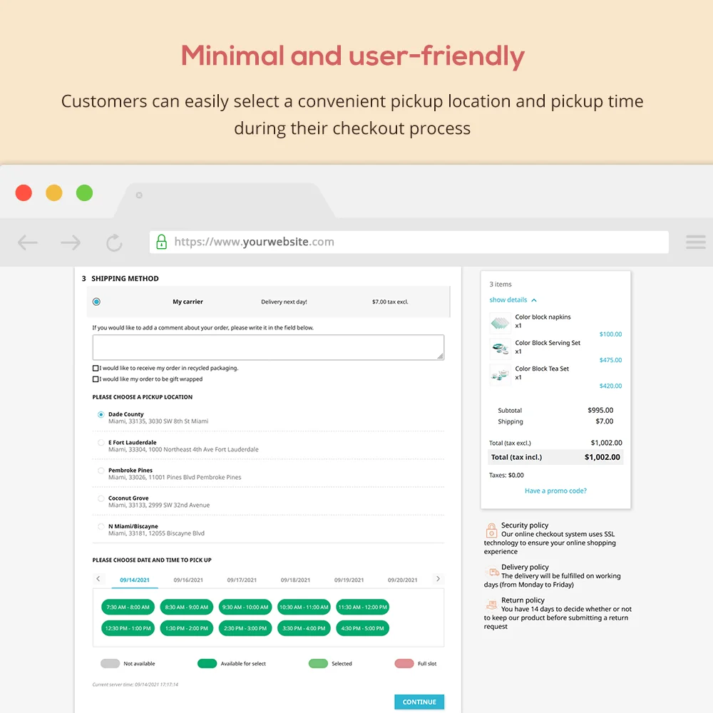 Minimal and user-friendly