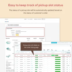 Easy to keep track of pickup slot status
