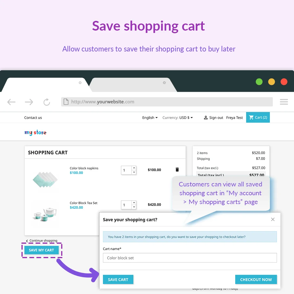 Share  cart with anyone - Shopping Cart Share