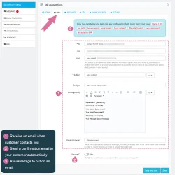 Customize emails sent to admin and customers