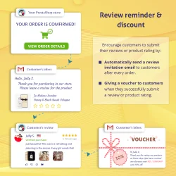 Review reminder and discount feature of the PrestaShop customer review module