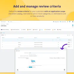 Add and manage review criteria