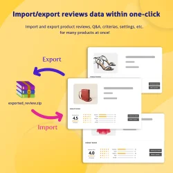 Import/export reviews data within 1 click