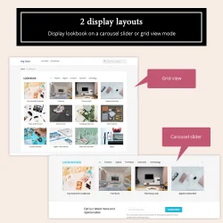 PrestaShop shopping image gallery module supports 2 display layouts