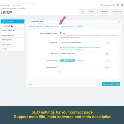 SEO settings for contact page