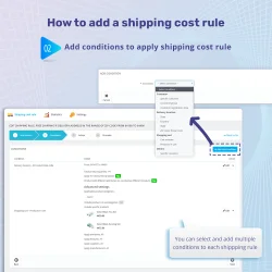 Step 2: Add conditions to apply shipping cost rule
