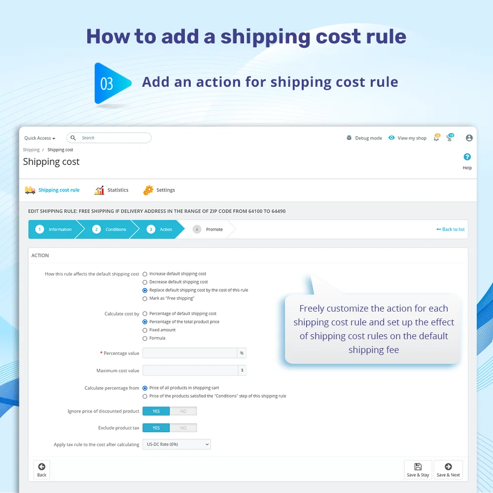Introduce PrestaShop shipping cost module