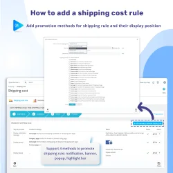 Step 4: Add promotion methods for shipping rule and their display position