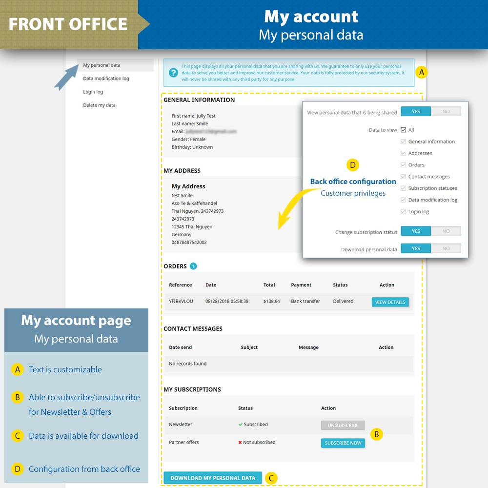 Prestashop GDPR Compliance module Prestashop GDPR Compliance module