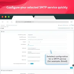 Configura rápidamente los servicios SMTP seleccionados