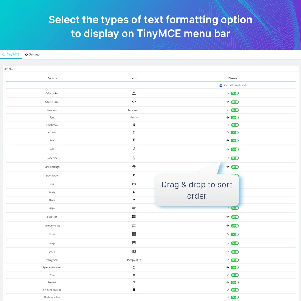 Introduce PrestaShop TinyMCE module