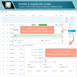 Easily delete and duplicate orders with PrestaShop export orders module