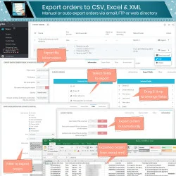 Export orders to CVS, Excel and XML