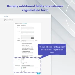Display additional fields on customer registration form