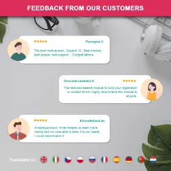 Customers' feedback about our PrestaShop contact form module