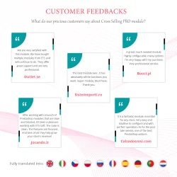 Customers' feedback about our PrestaShop cross selling module