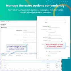 Manage extra options conveniently