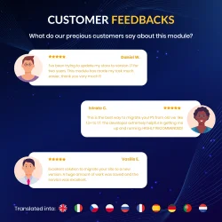 Phản hồi của khách hàng về module di dịch chuyển PrestaShop