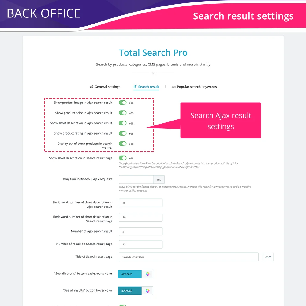 Introduce PrestaShop search module