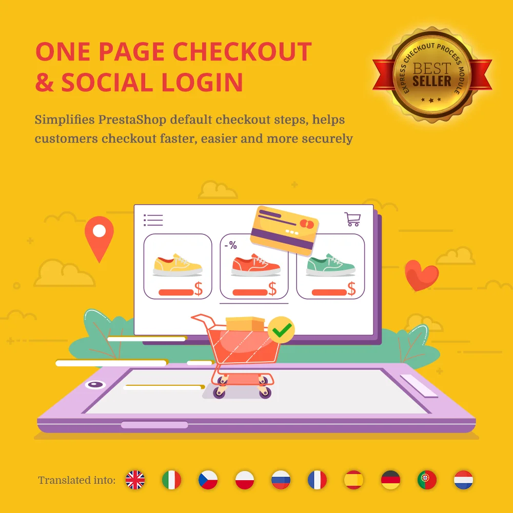 Phần mềm gộp các bước thanh toán trên 1 trang cho PrestaShop - One Page Checkout