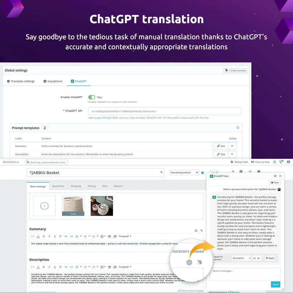 Introduce automated PrestaShop translation module
