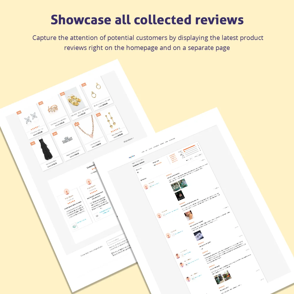 Showcase all collected reviews