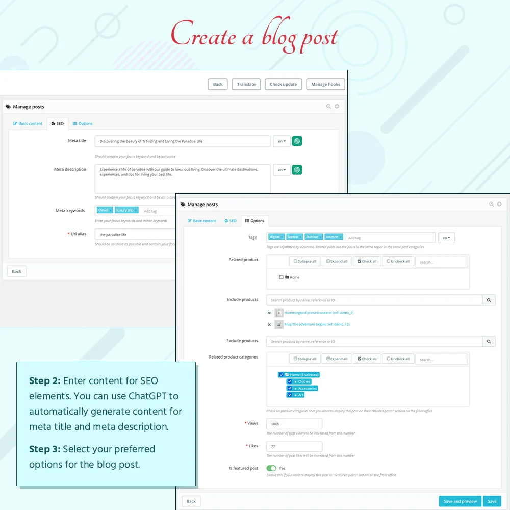 Introducing BLOG – All in 1 Prestashop blog module