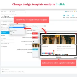 Change design template easily in 1 click
