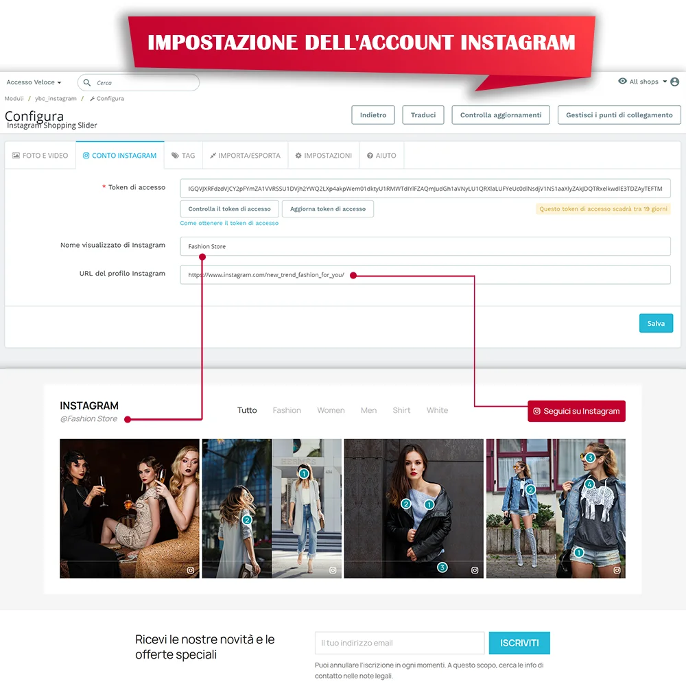 Présenter le module Instagram pour PrestaShop