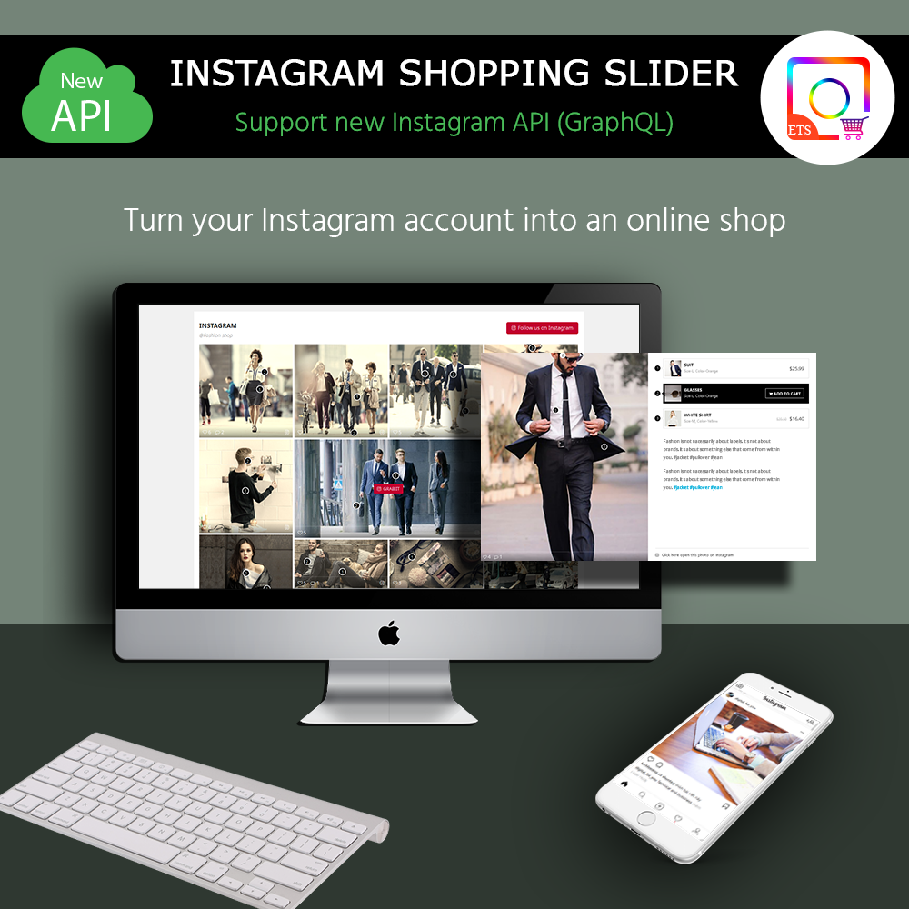 Instagram Shopping Slider – Prestashop Instagram slider module Instagram Shopping Slider – Prestashop Instagram slider module