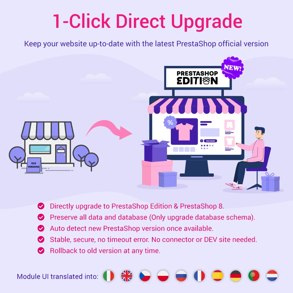 1-Click Direct Upgrade avec mise à niveau gratuite