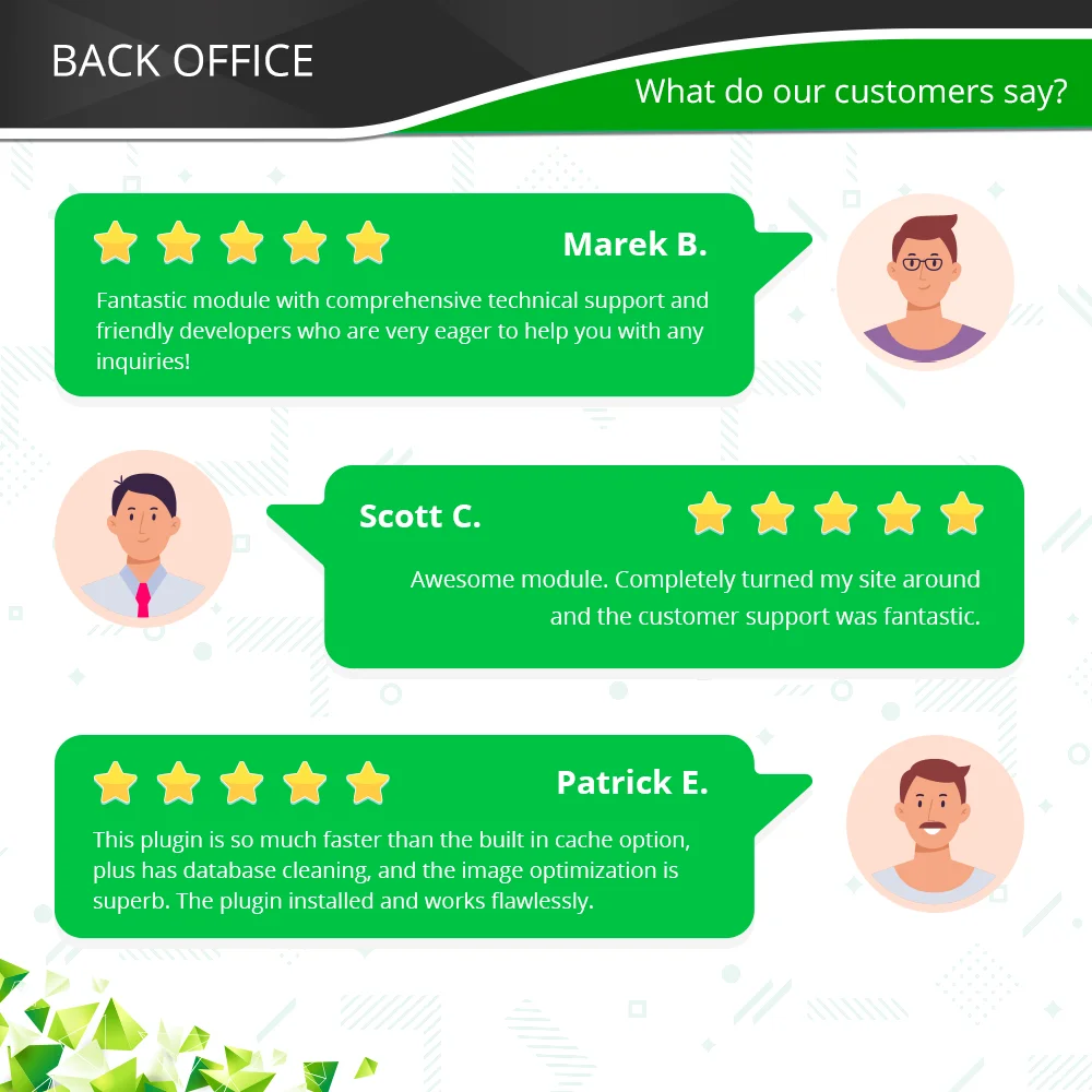 Phản hồi của khách hàng về mô-đun tối ưu hóa tốc độ PrestaShop của chúng tôi
