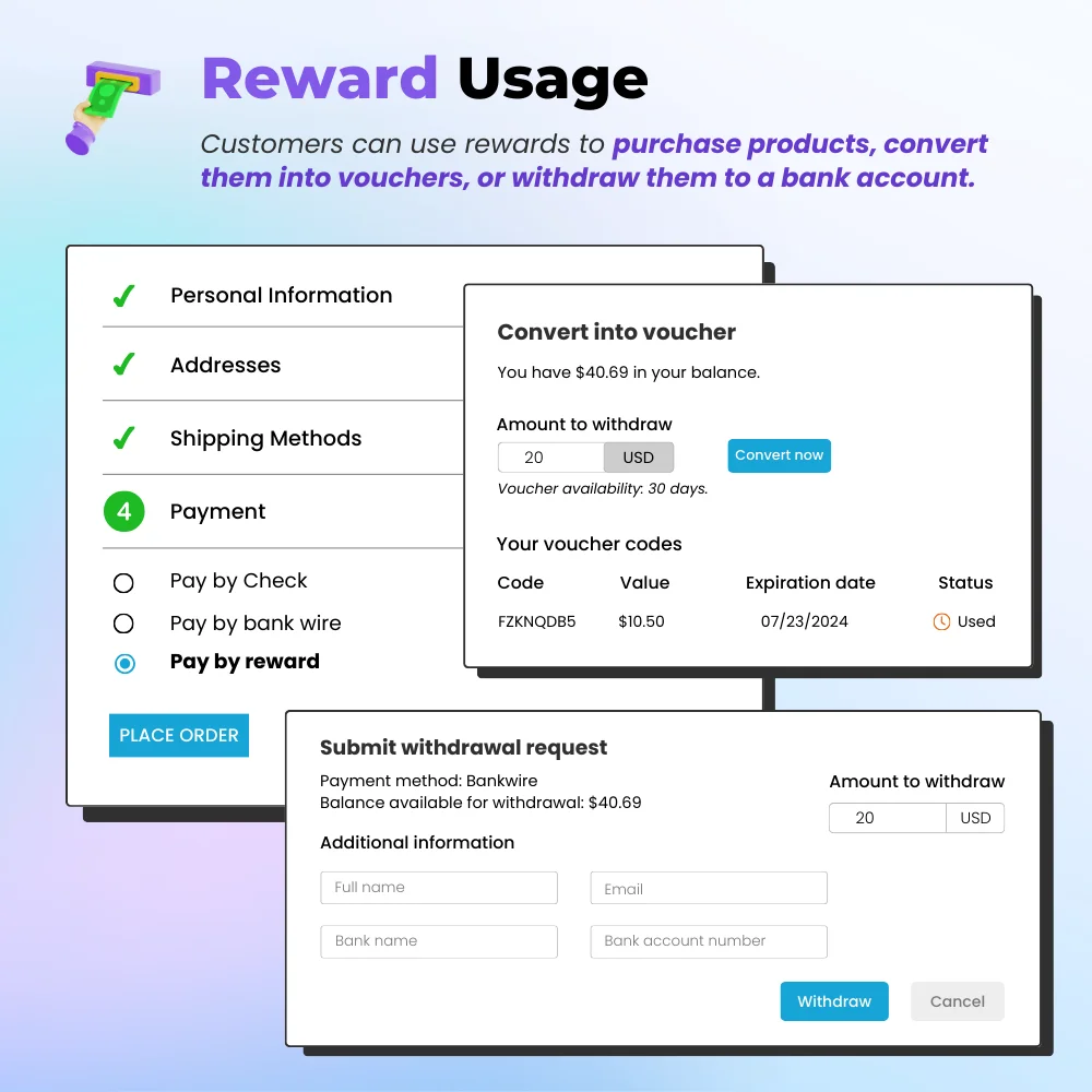 Rewards usage