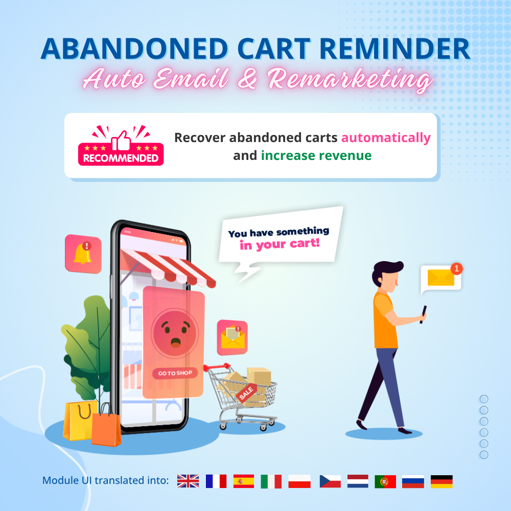 Phần mềm nhắc nhở giỏ hàng bị bỏ rơi và email marketing cho PrestaShop - Abandoned Cart Reminder + Auto Email