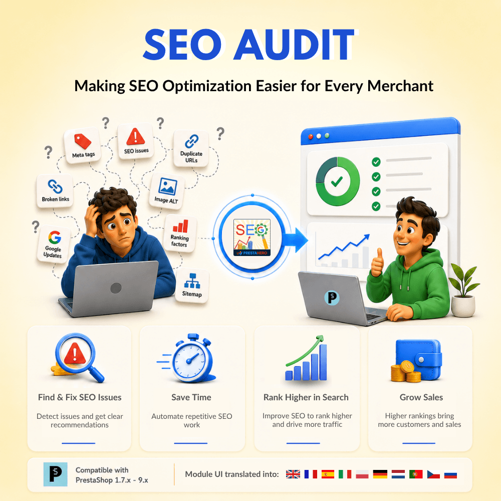 Phần mềm tối ưu hóa công cụ tìm kiếm cho PrestaShop - SEO Audit