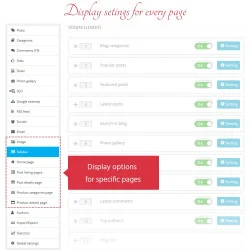 Prestashop blog module displays setting options for every page