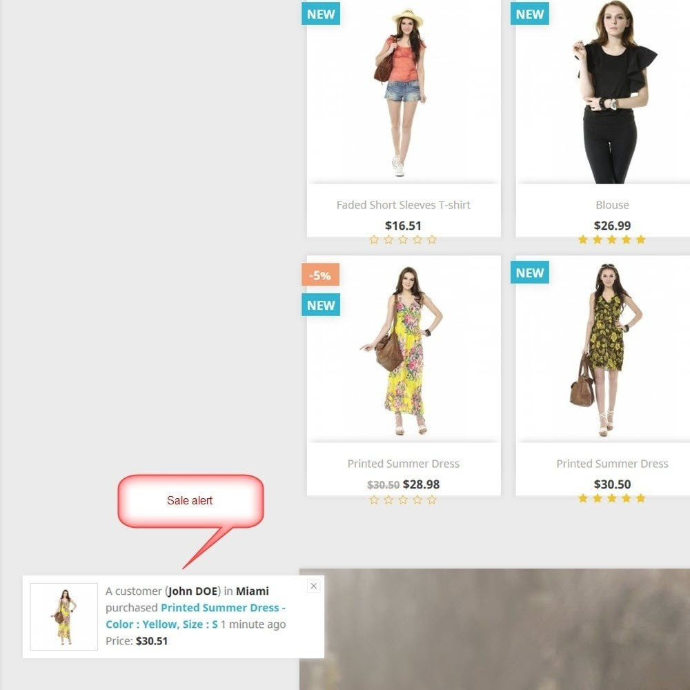 Sale Ticker – Display REAL TIME sales module Sale Ticker – Display REAL TIME sales module