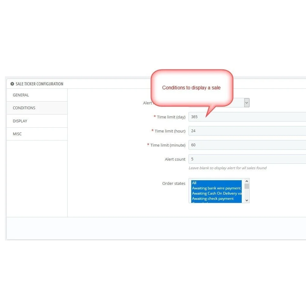 Sale Ticker – Display REAL TIME sales module