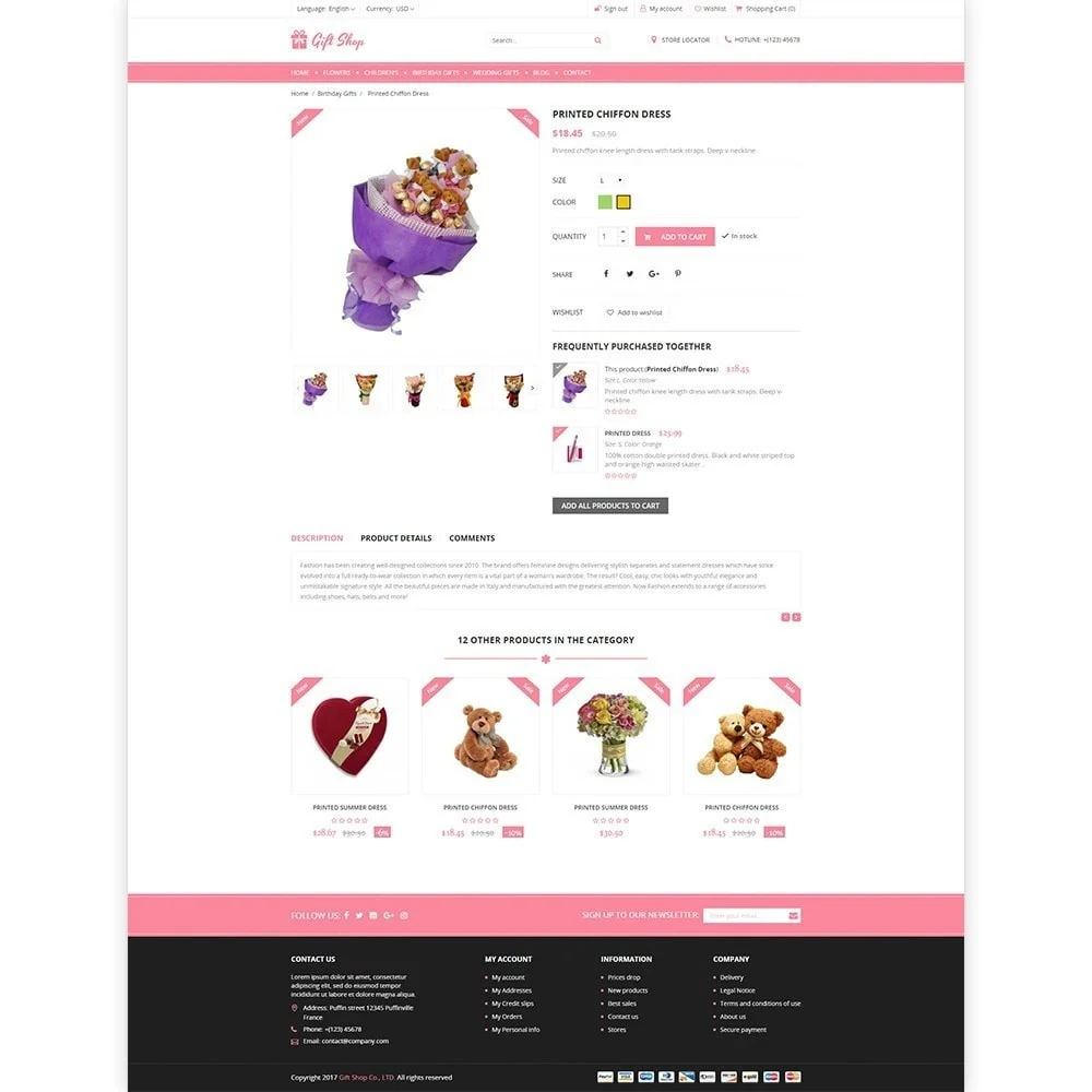 Gift shop – For gift, flower, toy & accessories stores template