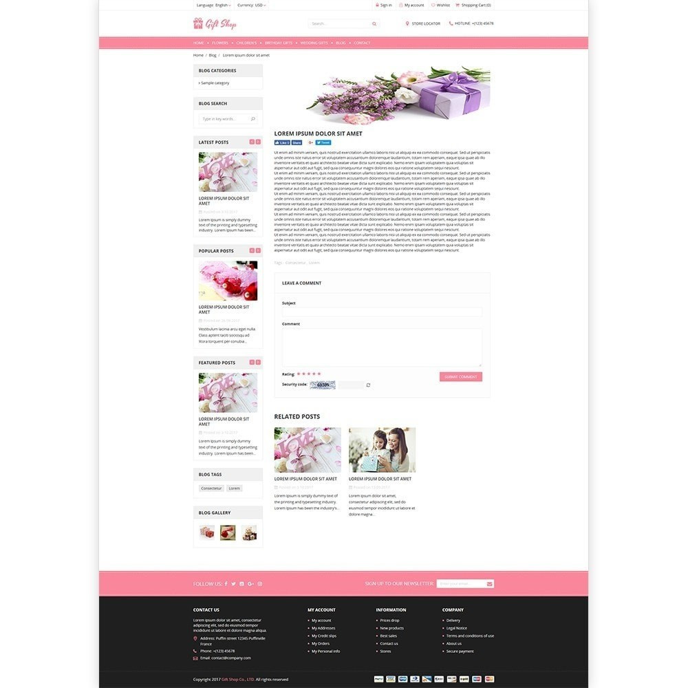 Gift shop – For gift, flower, toy & accessories stores template Gift shop – For gift, flower, toy & accessories stores template