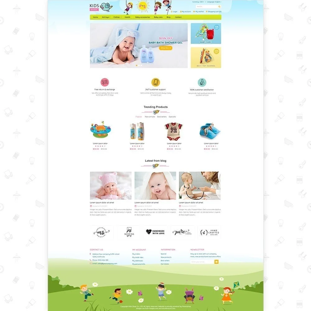 Kids Shop – All in one package Template