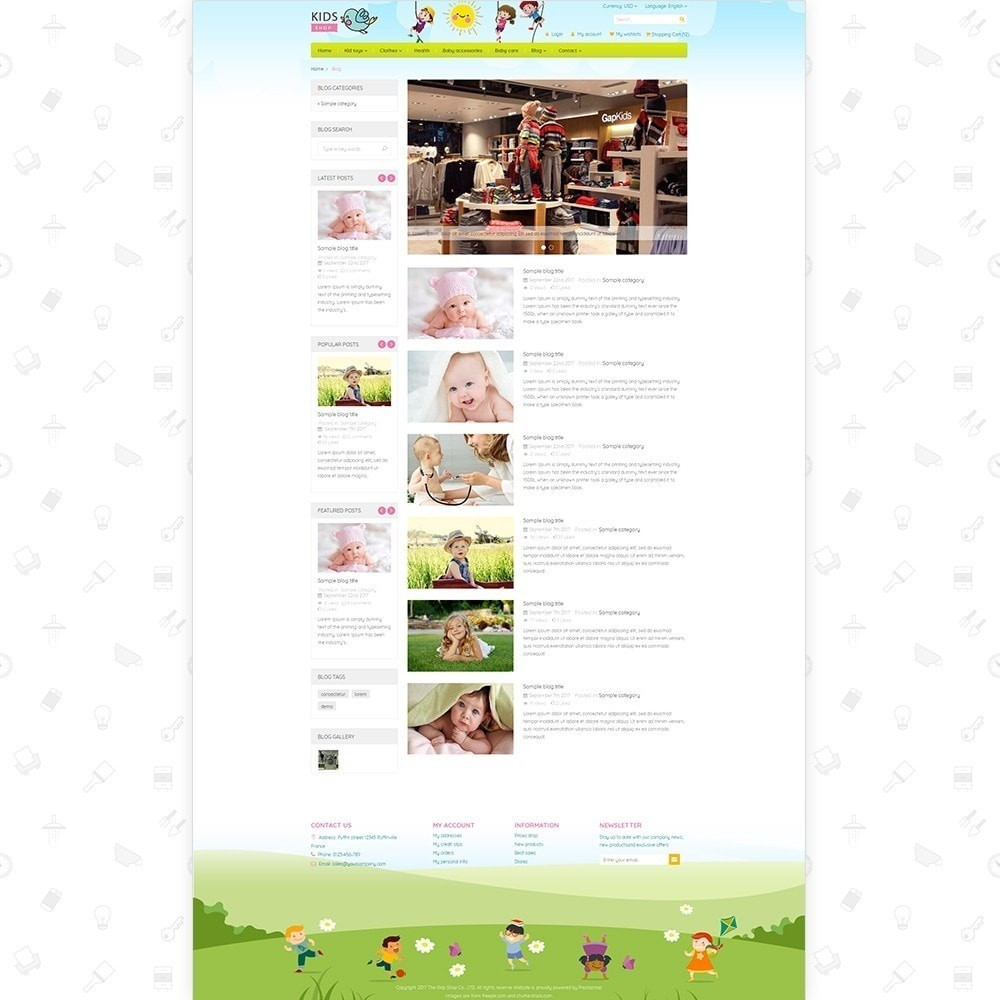 Kids Shop – All in one package Template Kids Shop – All in one package Template